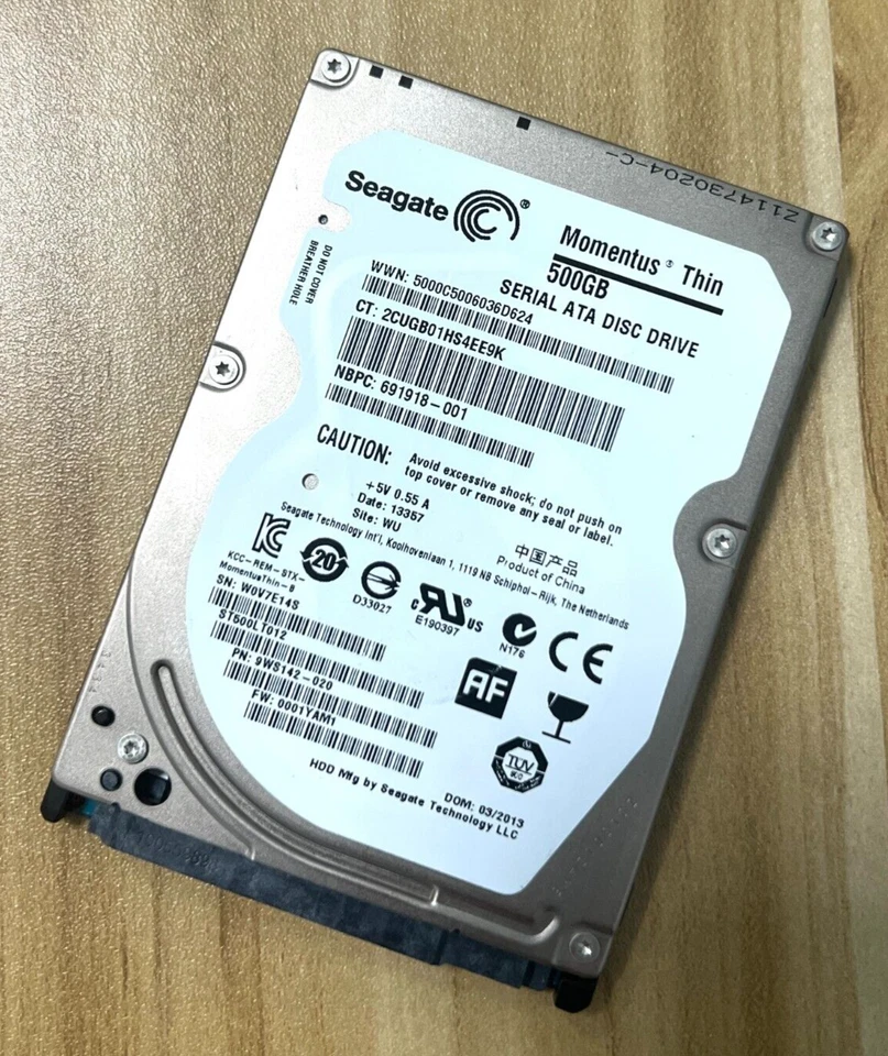 Seagate Thin HDD ST500LT012 5400RPM 500GB 16MB SATA 2.5-Inch Slim 7mm Hard Driv - Image 3 of 4