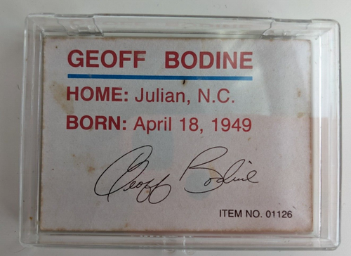 Geoff Bodine - Racing Champions (~90s) Card - Item No. 01126 - Picture 2 of 2