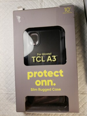 Smartphone Case for Alcatel TCL A3 Slim Rugged Case Black 
