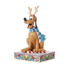 Jim Shore Disney Traditions Christmas Pluto Dog Personality Pose 6015012