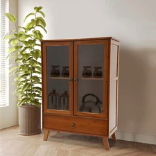 Retro Sideboard Buffet Storage Cabinet w/Drawer Cupboard Kitchen Living Room 