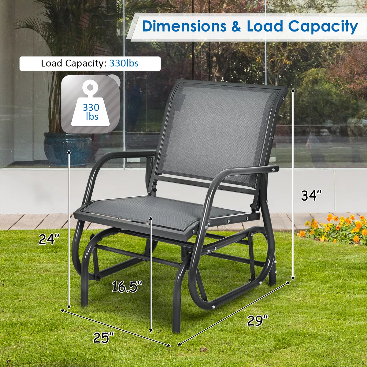 Swing rocking chair outdoor sales
