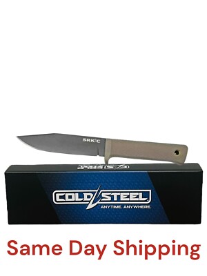 Cold Steel SRK Compact Fixed Knife 5'' SK-5 Steel Blade Dark FDE 49LCKD-DEBK