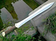 Roman Gladius Handmade Damascus GREEK XIPHOS SWORD With Leather Sheath|Gift Item