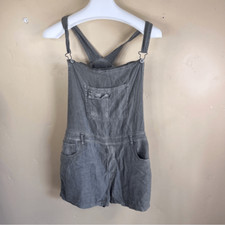 American Eagle Outfitters Womens Short Overalls in Light Wash Size XXL Boho