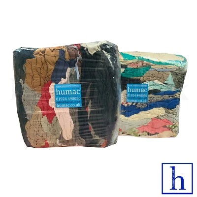 20KG Cotton Coloured Mix Cleaning Wiping Cloth Rags Industrial Wiper - HUMAC