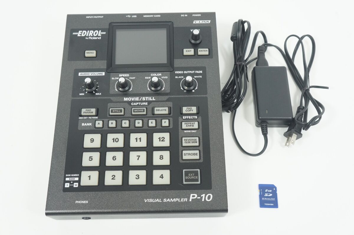 Edirol P-10 Visual Sampler Audio Video Sample Pad VJ DJ P10 Edirol P-10 Visual Sampler Audio Video Sample Pad VJ DJ P10