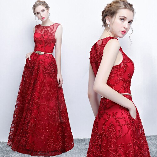 New Elegant Evening Formal Party Ball Gown Prom Bridesmaid Long Party Dress - Picture 12 of 12