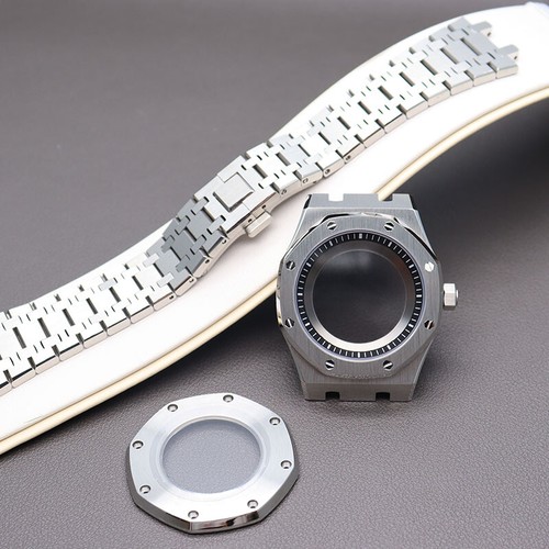41mm Watch Case Strap Chapter Ring Sapphire Glass For Seiko nh35 Movement 10ATM - Picture 12 of 26