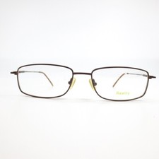 Reality R 3776 BROWN Eyeglasses Frames Rectangular Full Rim 55-17-145