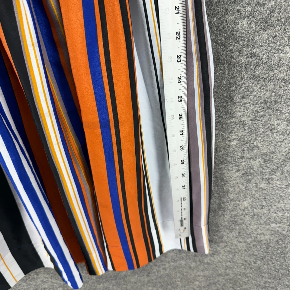 Vestido Jessica Simpson Mujer 12 Azul Rayas Funda Midi Sin Mangas Forrado Informal Foto 4 de 4