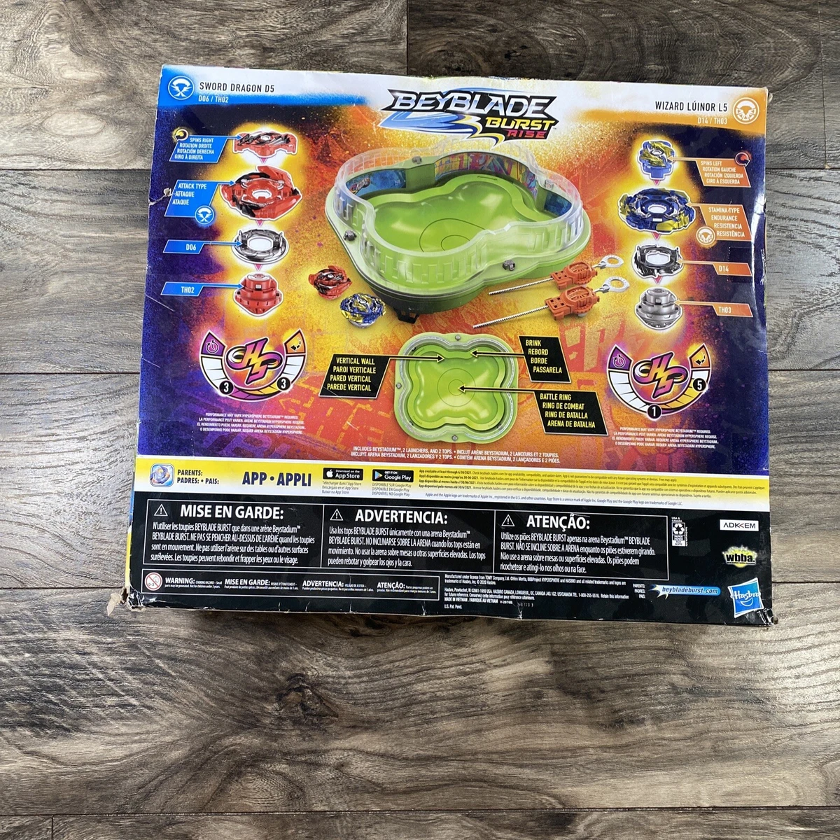 Beyblade Burst Rise Hypersphere Infinity Brink Battle Set & 2 Tops (New In  Box)