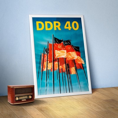 40 years of the GDR, GDR/DDR 1989 — Soviet retro poster
