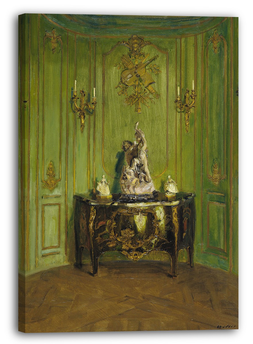 Tableau Toile "Le Salon Vert" De Walter Gay - Cadre Prêt à Accrocher - Déco Murale
