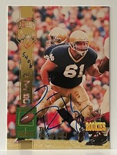 Tim Ruddy Signature Rookies 1994 College Football Trading Auto Notre Dame