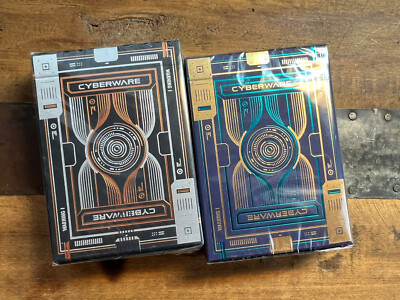 Cyberware #XXX/1500 Rouge & Neon Playing Cards USPCC Sealed pair   
