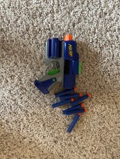 Hasbro 2005 Nerf Blue Crossfire Pistol Tested In Working Condition