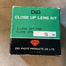 Vintage Dia Close up Lens Kit 3 Lens for 55mm