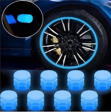 8x Universal Fluorescent Car Tire Valve Caps Glow In The Dark Valve Stem Caps Us