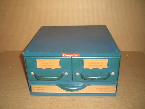 Vintage Equipto Metallteileschrank mit 3 Schubladen