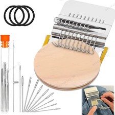 10 Hook Loom Knitting Kit,Patch Kit Weaving Loom,Portable Patch Darning Loom Kit