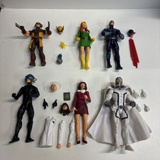 Lote de 6 figuras Marvel Legends X-Men Tri wave Wolverine Magneto Cyclops Professor X