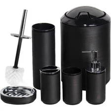 CERBIOR Bathroom Accessories Set 6 Piece Bath Ensemble Includes Soap Dispense...