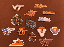 3D Printed Virginia Tech Hokies 2025 Custom Curated Christmas Ornament Batch