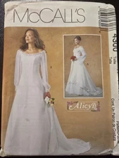 McCall's 4300 Bridal Gown Pattern Lined Dress Sz 16,18,20,22 NOS Uncut