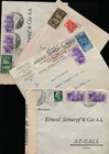 1941/44 ITALY POSTAL HISTORY LOT 4 ENVELOPES WITH STAMP CENSORSHIP ON THE REVERSE - F/6227