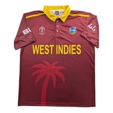 West Indies 2019 ODI Cricket Jersey   World Cup Champions, Premium Fabric Replic