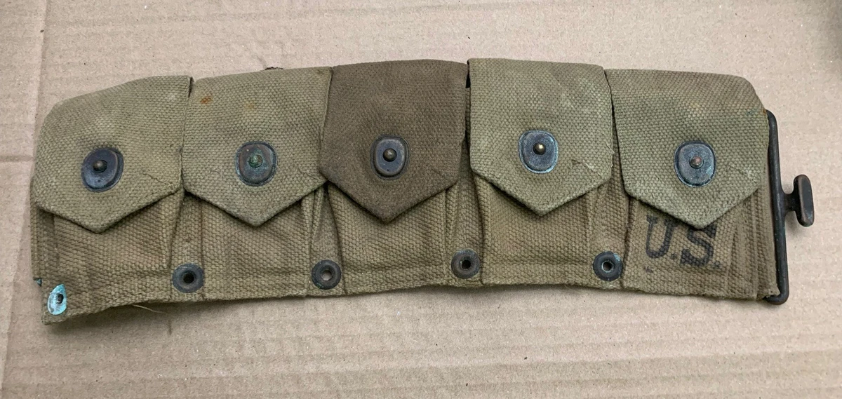 Garand Cartridge Belt In Original Ww Ii Us Field Gear & Equipment