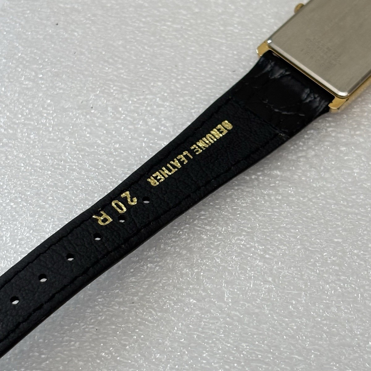 Vintage Seiko Tank Mens Watch Rare Gold dial 5Y30-5069 - New