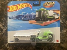 Hot Wheels 2025 Green White Racing Convoy Track Fleet Truck HYT56