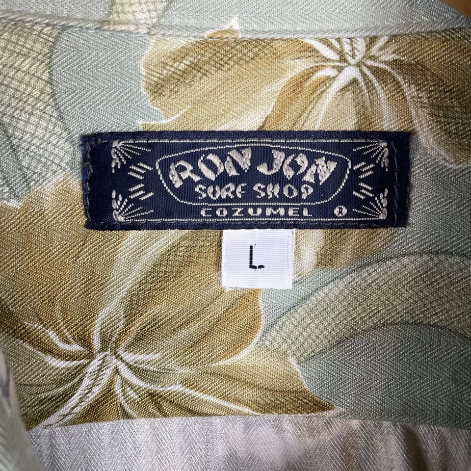 Ron Jon Surf Shop Men’s Large Hawaiian Shirt Button Up Floral AOP Ocean Island - Image 3 of 4