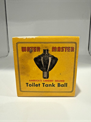 NOS Vintage Water Master Thrust Back Collar Toilet Tank Ball 75¢ Original Box