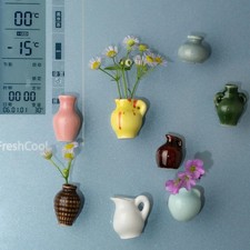 Mini Keramik Vase Kühlschrank Magnet Blumen Dekor Kreativ