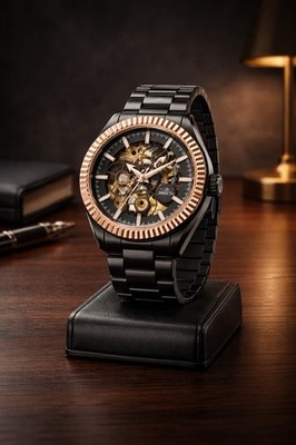 Invicta Objet D Art Automatic Men s Watch 43mm Black Skeleton Dial Model 69757