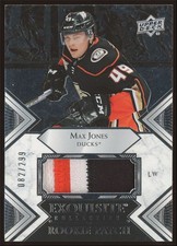 Max Jones #RP-MJ 2019-20 Upper Deck Black Diamond Exquisite Rookie Patch /299