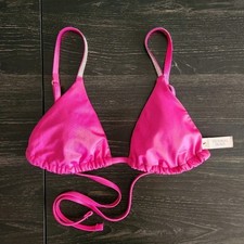 Victoria's Secret Swim Shine Strap Triangle Bikini Top Berry Blush S
