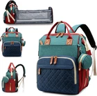 Diaper Bag w/ Changing Station,Waterproof 3 in 1 Diaper Backpack w/ Foldable Pad