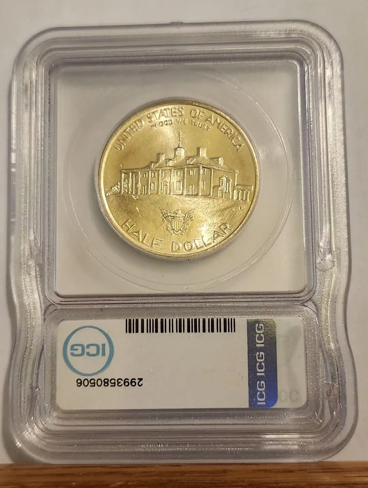 1982-D Washington Commemorative Half Dollar MS69 ICG AUSTIN HUTTO SIGNED - Image 2 of 4