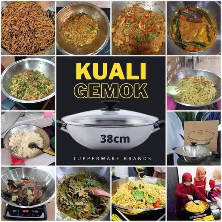1 SET x NEW Tupperware Universal WOK 38cm stainless steel with box
