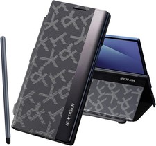 Samsung Galaxy Z Fold 4 Case with Stand, PU Leather Cover/Pen Holder, Stylus NEW