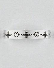 Gucci GG and Bee Band Ring 6mm Sterling Silve...