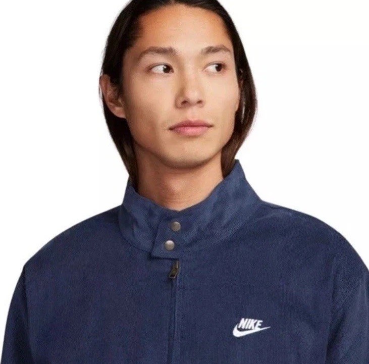 SACAI X NIKE Nike Sportswear Club Giacca Harrington Velluto a coste Uomo Taglia S Blu FZ0631 370