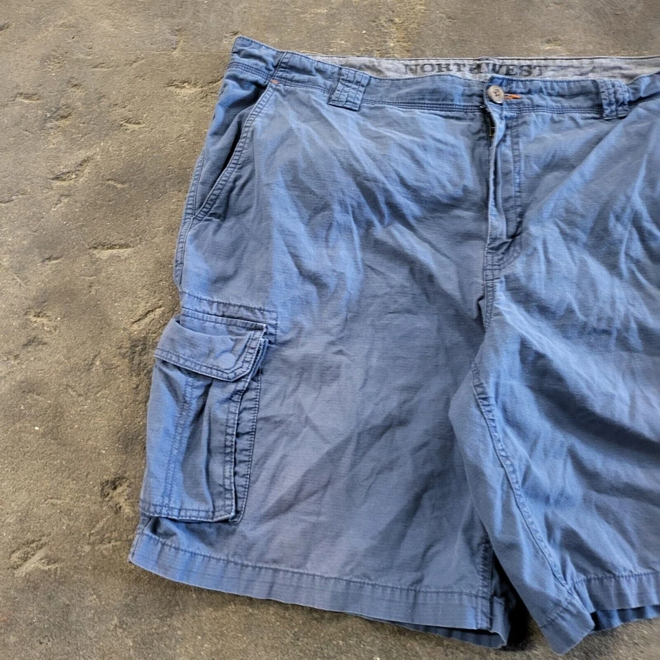 Northwest Territory Shorts Mens 42 Blue Chino Cargo Bermuda 10" Dad Outdoor Hike - Image 2 of 4