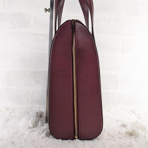 Cartier Mastline Bordeaux Leather Tote Bag A4 Fit Vintage Authentic - Picture 3 of 11