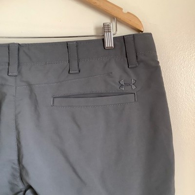 Under Armour Mens Match Play Golf Pants Gray Performance Trousers 40/32 (40x28)