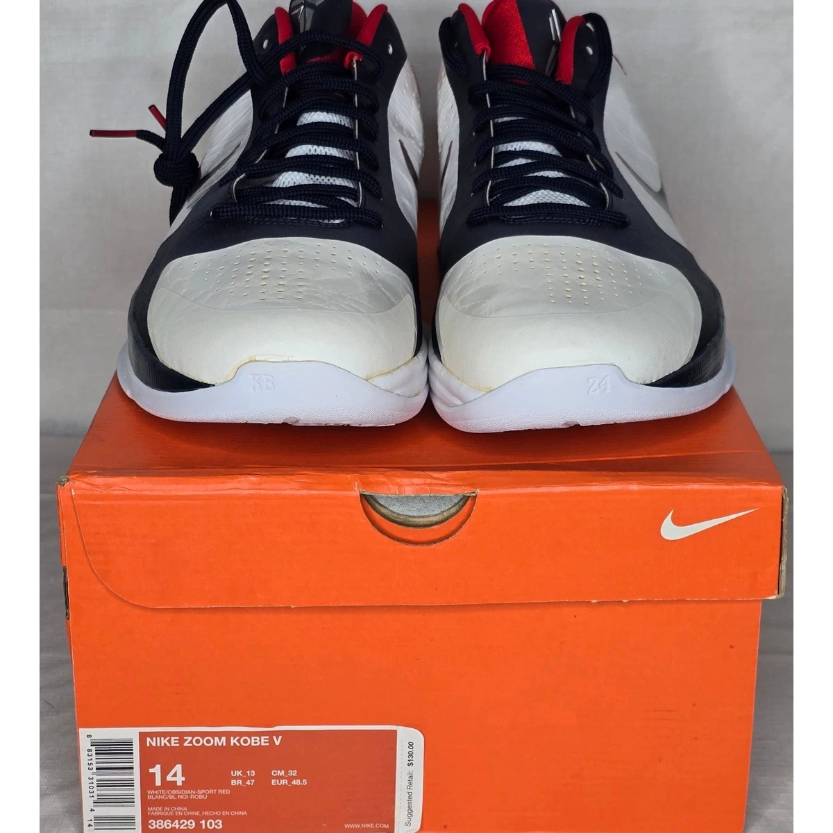 Preços baixos em Nike Zoom Kobe 5 USA - 386429-103 | eBay